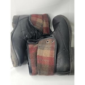 Rock & Candy By Zigi Womens Spray Paint Combat Boots Black Lace Up Quilted 10